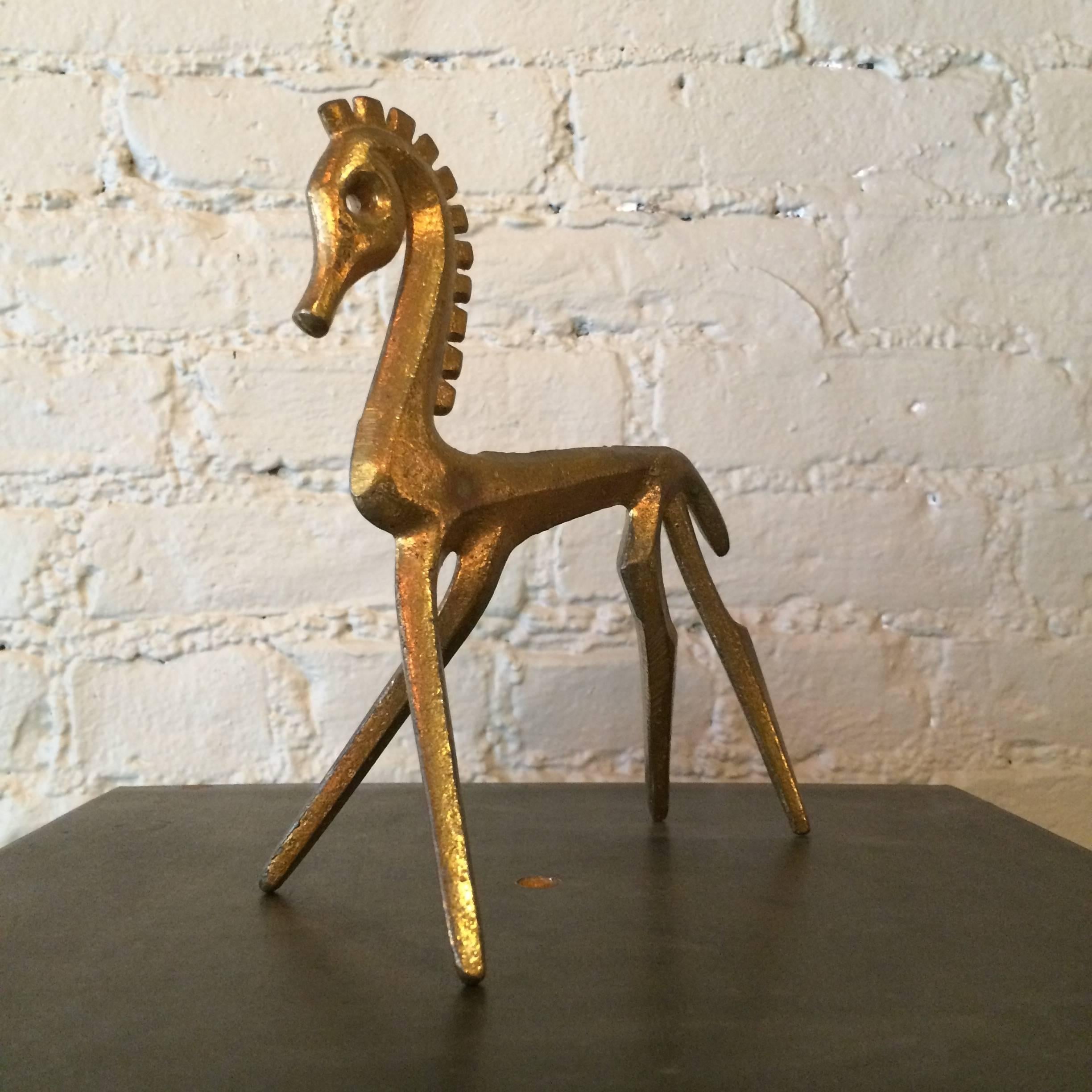 Signed, bronze horse sculpture by Frederick Weinberg.