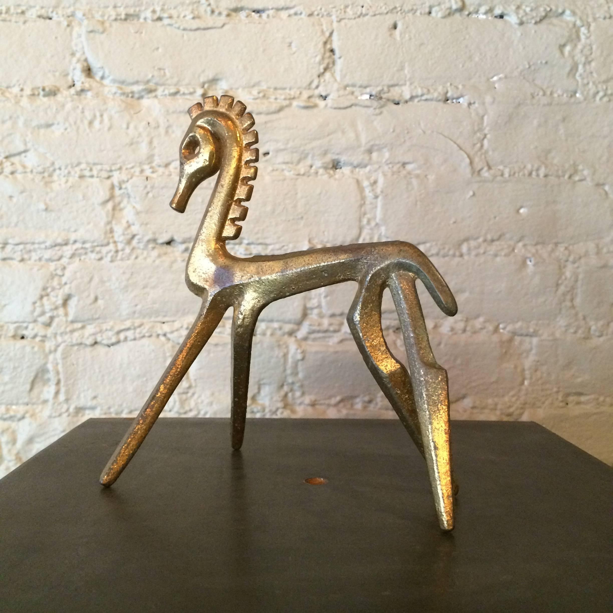 Mid-Century Modern Bronze Horse Sculpture by Frederick Weinberg In Good Condition In Brooklyn, NY