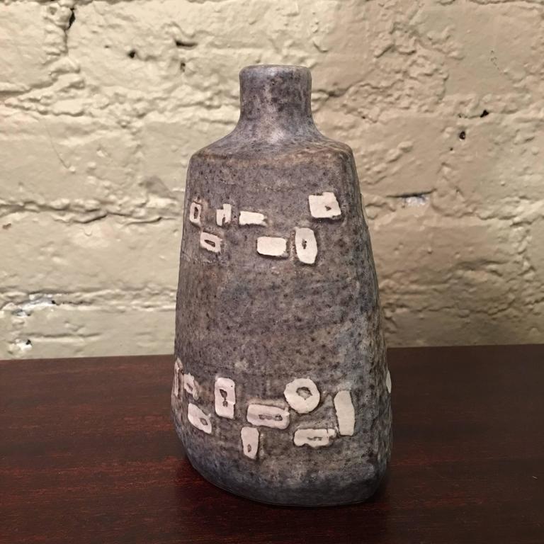 Mid-Century Modern, Brutalist, ceramic, art pottery, bud vase.