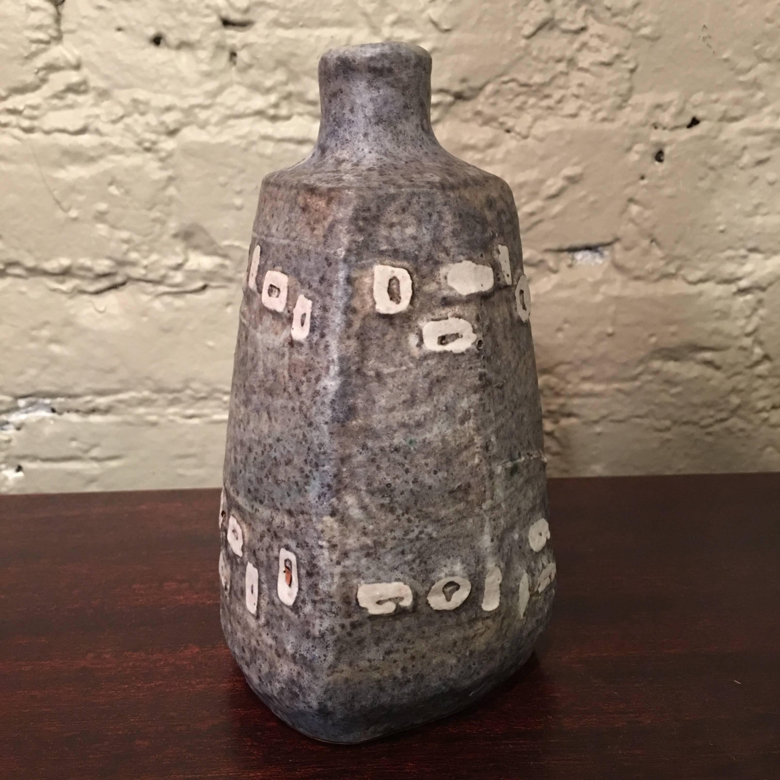 American Mid-Century Modern Brutalist Art Pottery Bud Vase