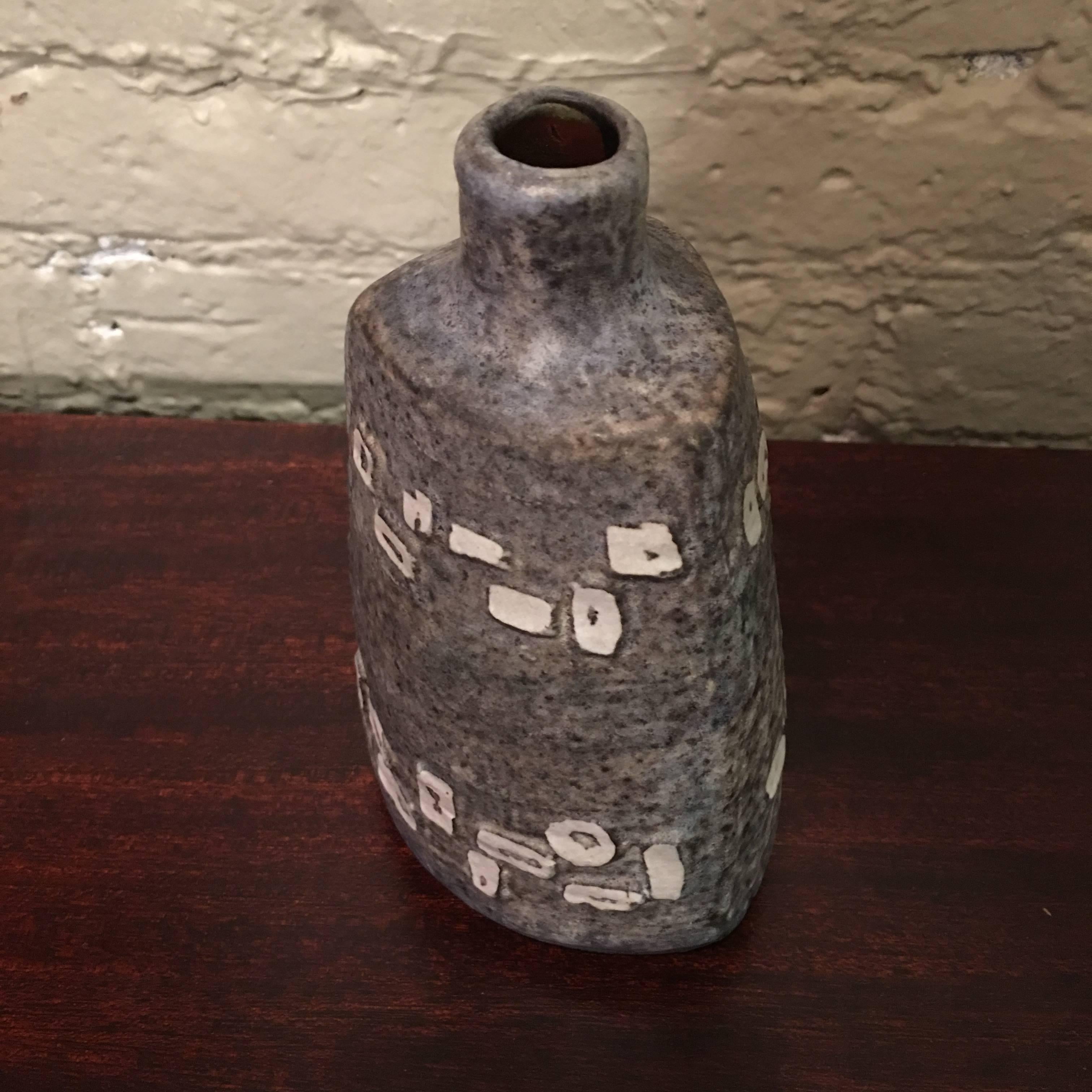 Ceramic Mid-Century Modern Brutalist Art Pottery Bud Vase
