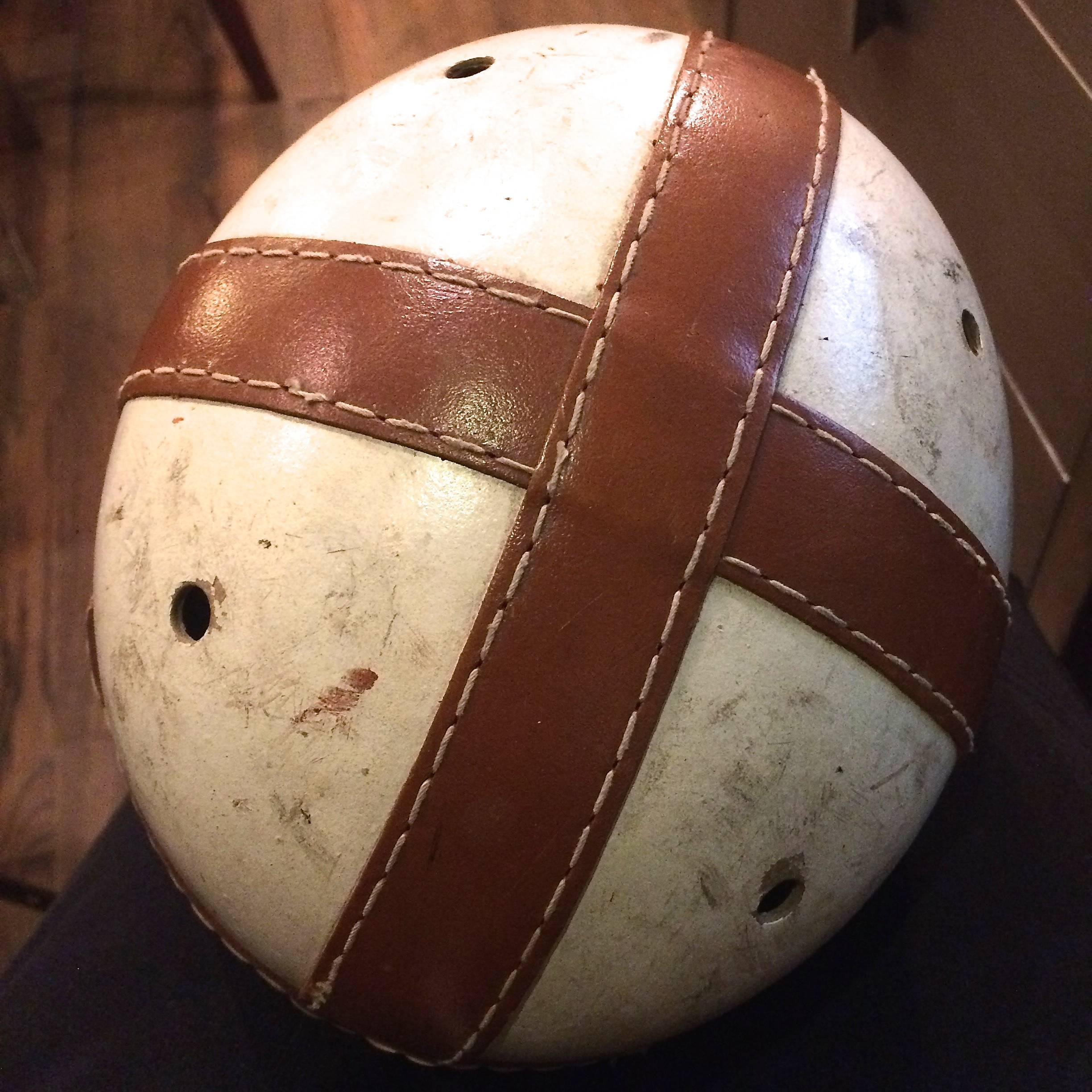 Mid-20th Century 1930s American Junior Leather Football Helmet