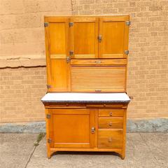 Classic Early 20th Century Maple Hoosier Cabinet