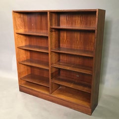 Mid-Century Modern Adjustable Rosewood Bookcase Cabinet