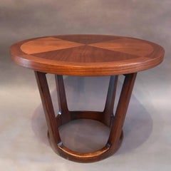 Mid-Century Modern Book-Matched Walnut Side Table by Lane
