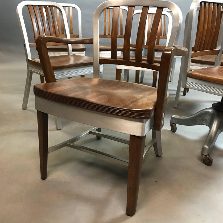 Shaw Walker Aluminum and Maple Office Armchair at 1stDibs shaw walker