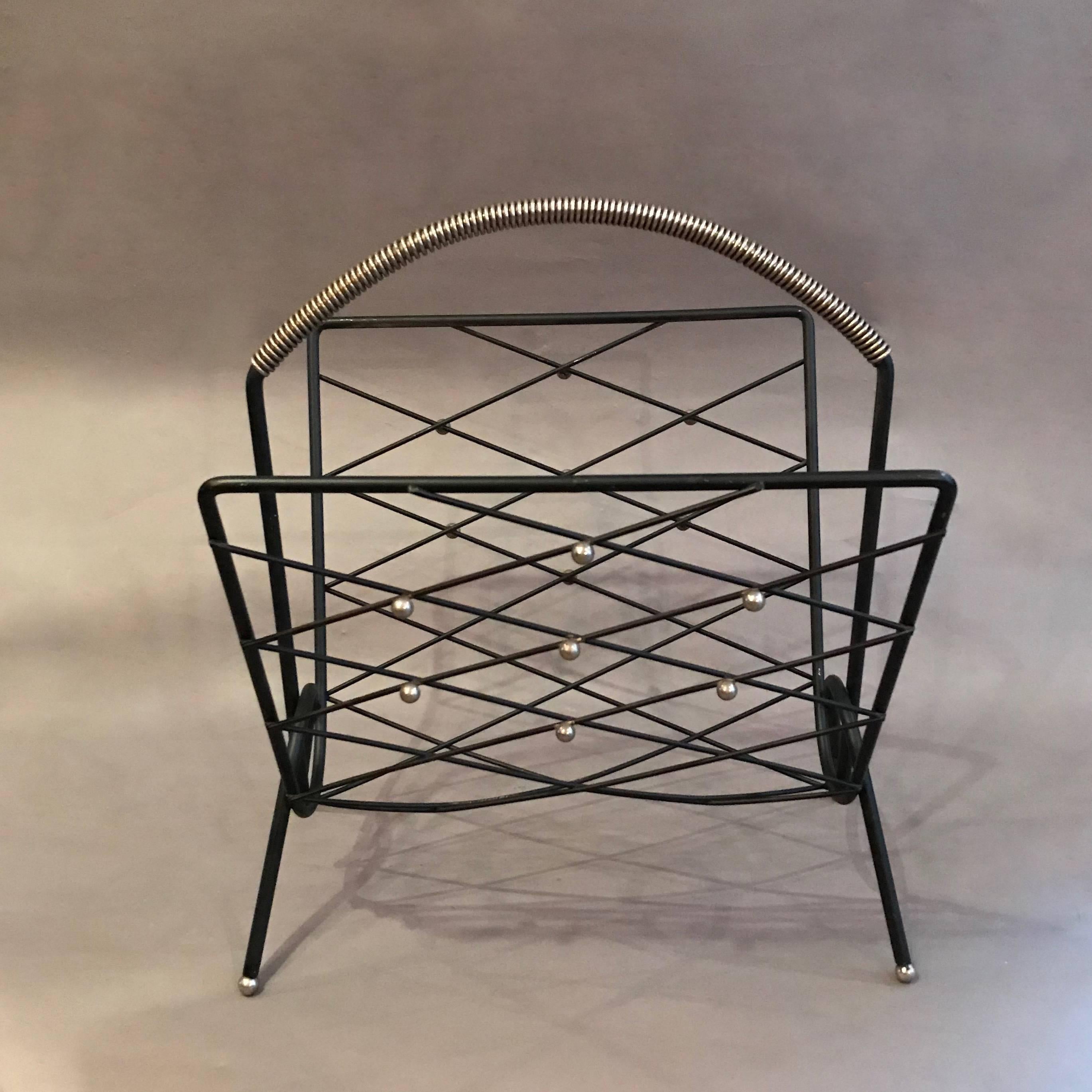 mid century modern magazine rack