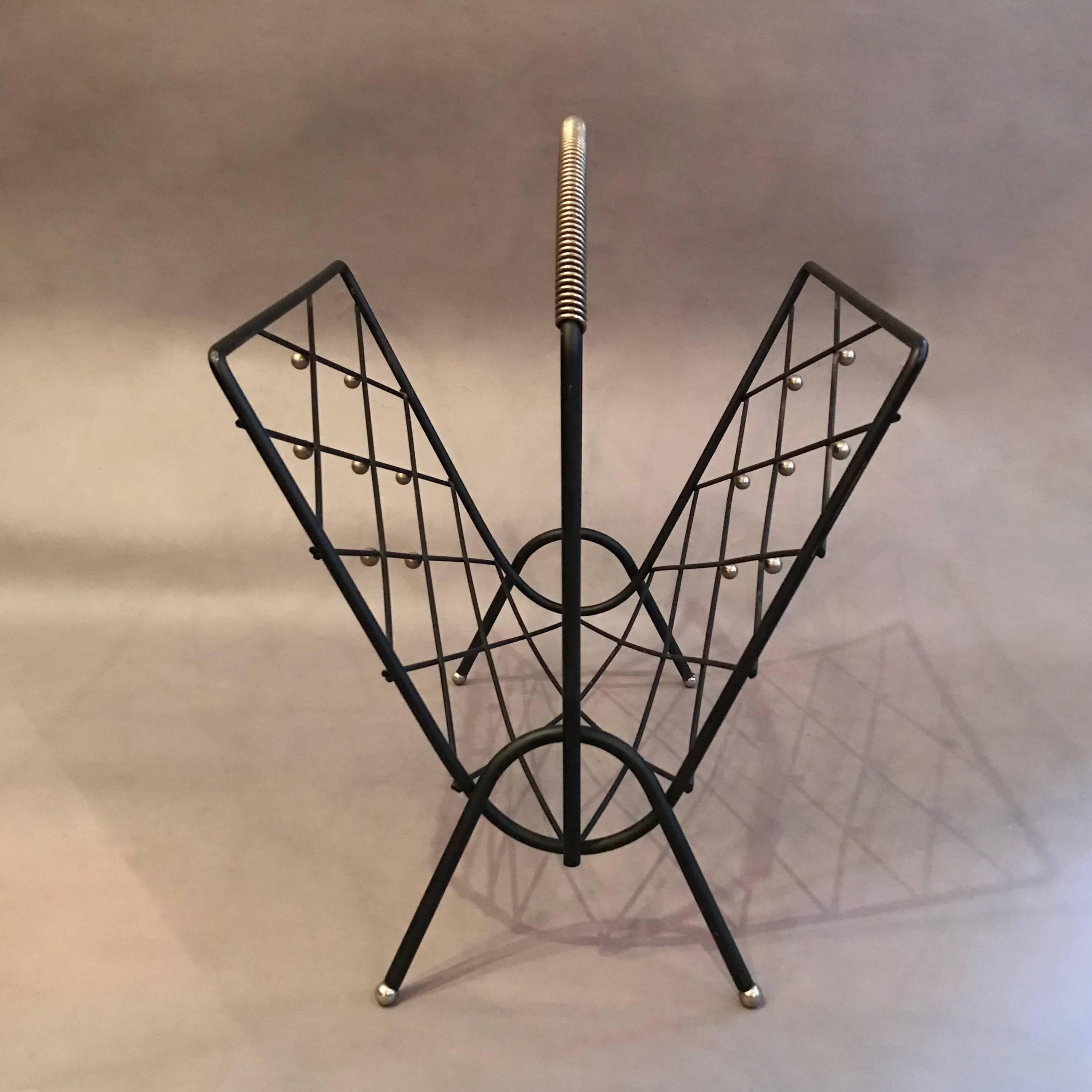 wrought iron magazine rack