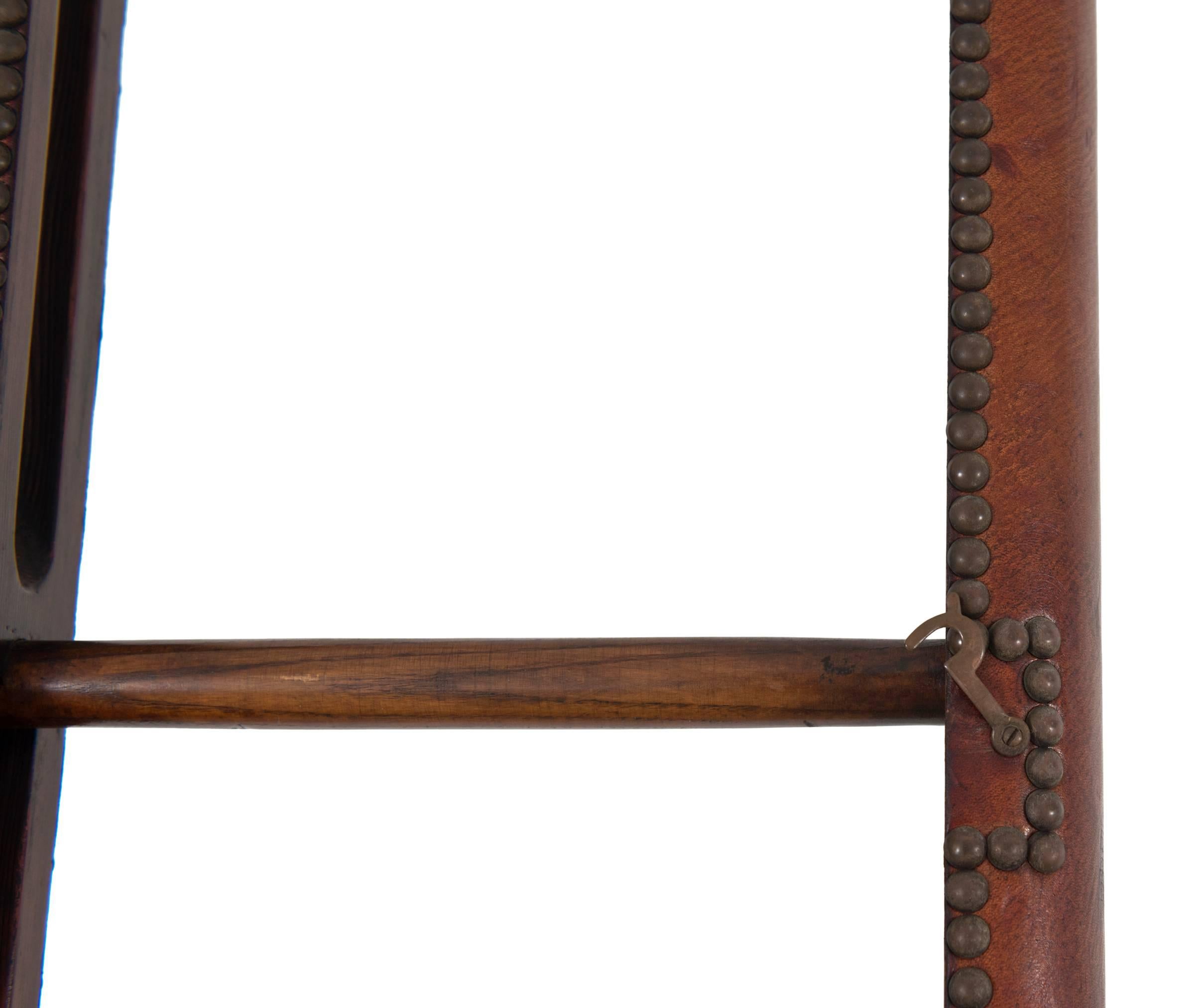 Late 19th Century Rare English Folding Library Ladder
