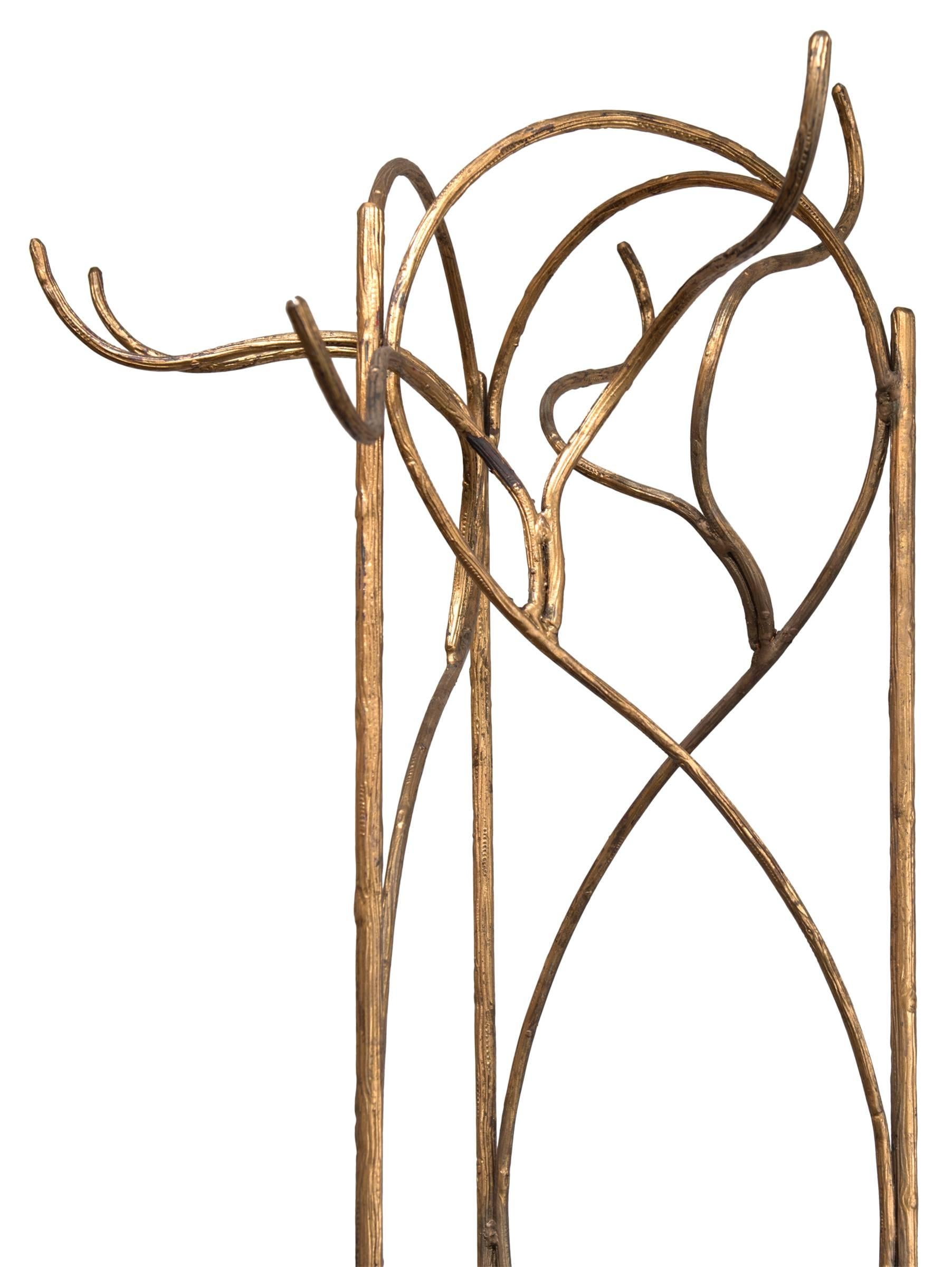 Mid-Century Modern Vintage Gold Leafed and Wrought Iron Store Displays For Sale