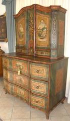 19th Century Painted Cabinet on Chest