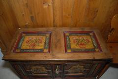 19th Century Painted Marriage Chest