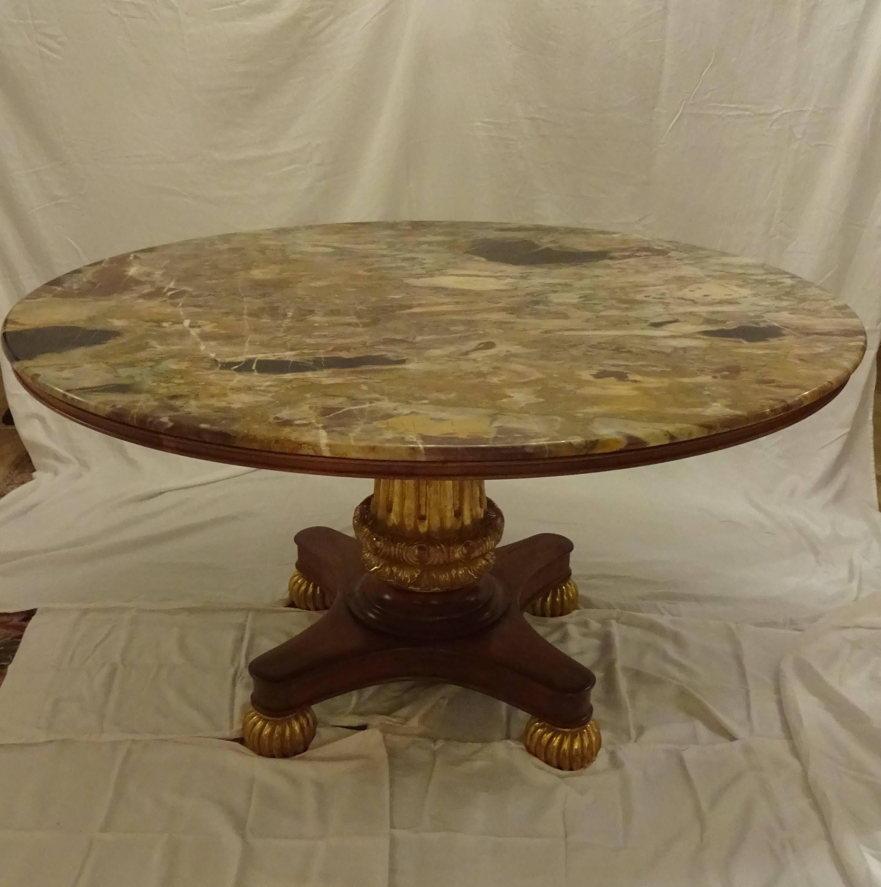 Empire Dining Table Marble Top For Sale