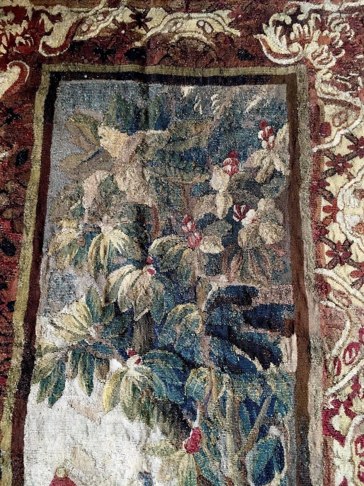 French Authentic Aubusson Portiere, 18th Century