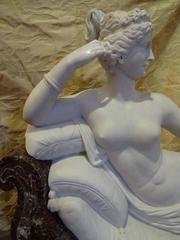 Pauline Borghese Marble Sculpture