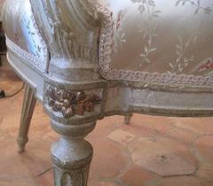 Fauteuil cabriolet français du 18ème siècle