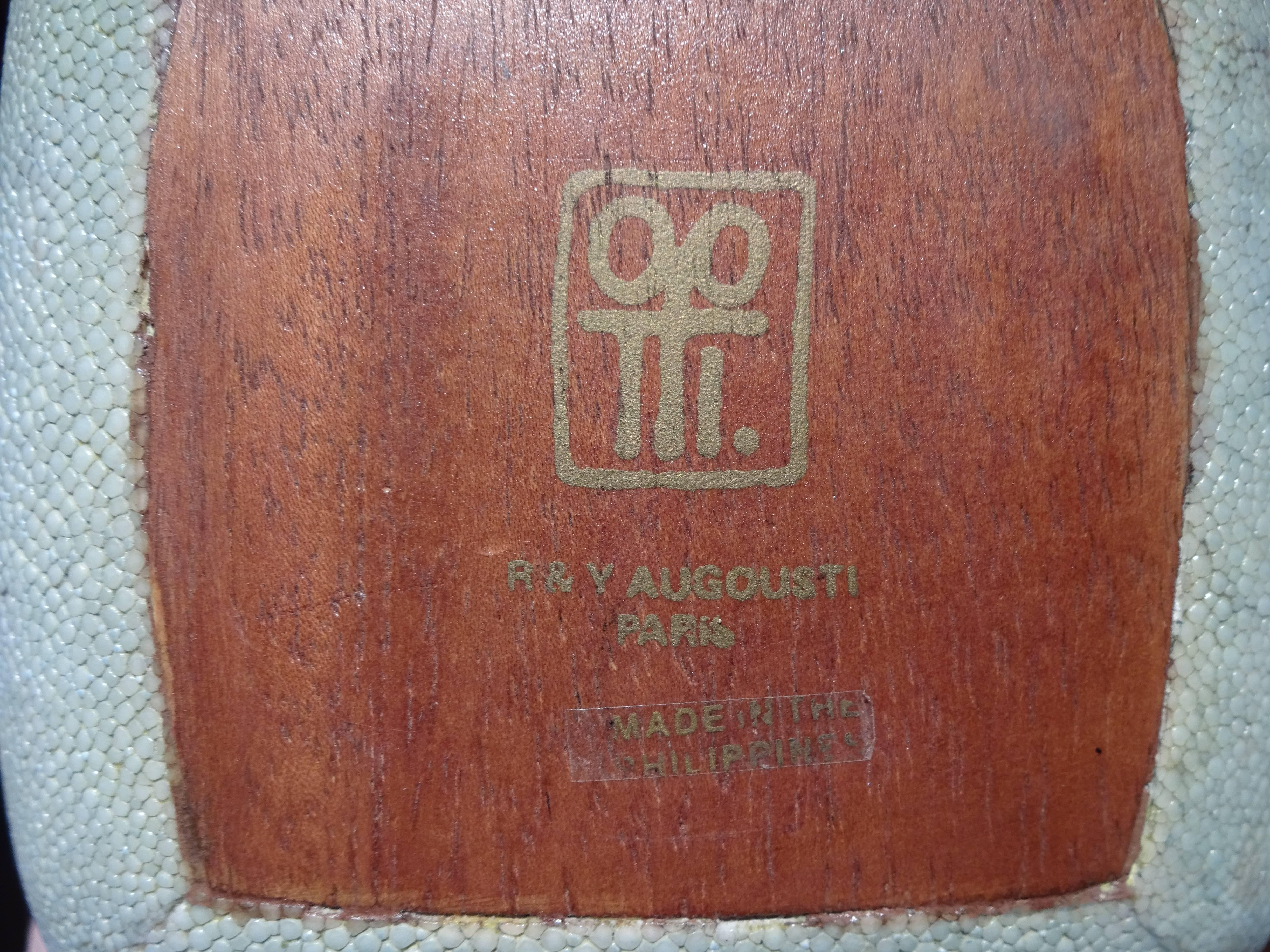 Augousti Shagreen Box Vintage R & Y Augousti For Sale 1