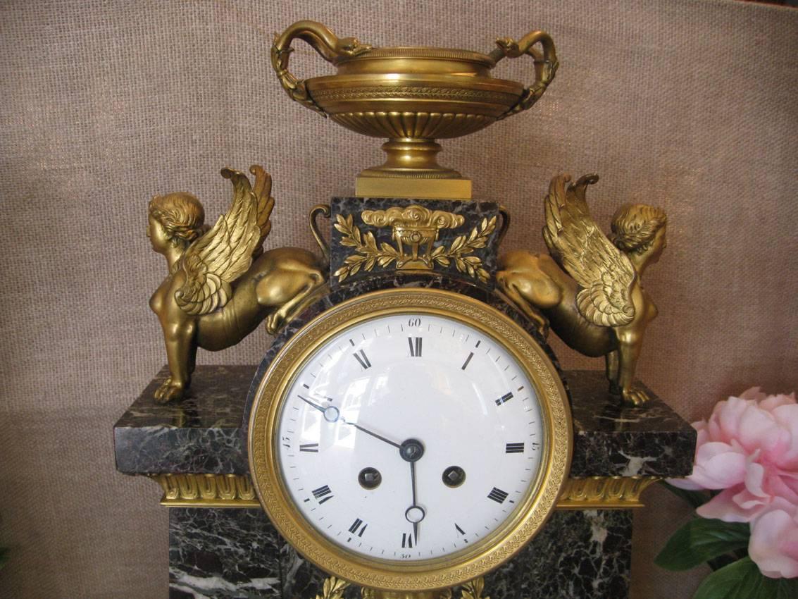 Egyptian Revival French Clock Napoleon Bonaparte 