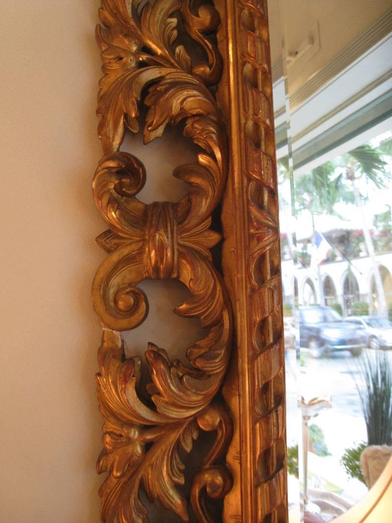 French Carved Gilt Mirror, Napoleon III For Sale