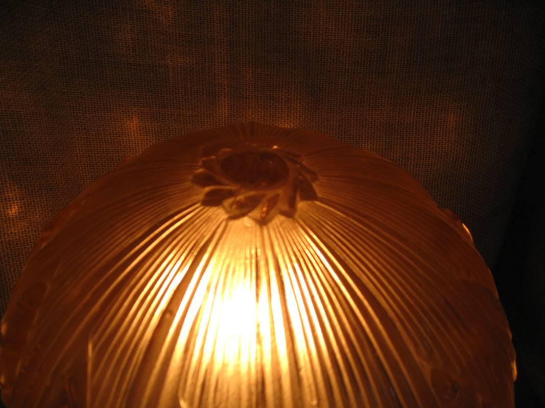 Lamp Art Deco, Etched Glass 4