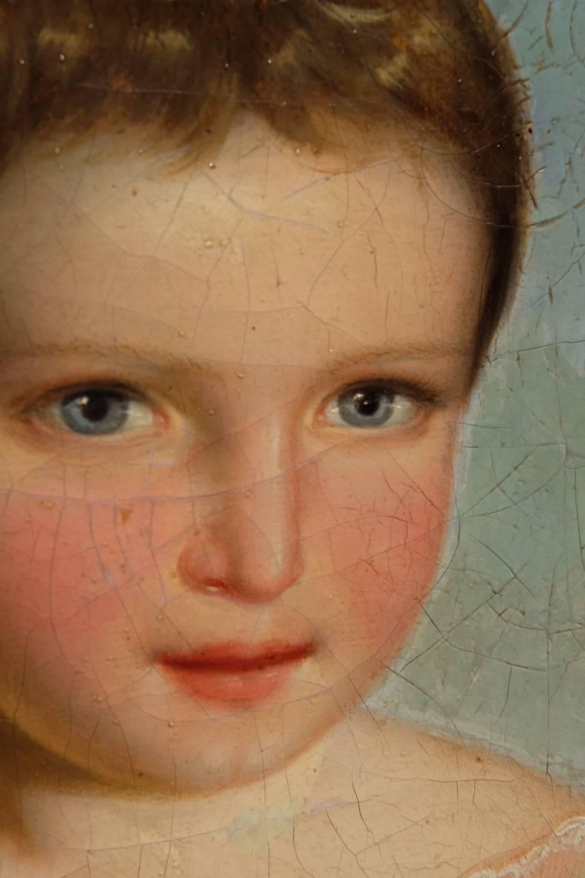 Empire Oil Paint Portrait of a Young Girl