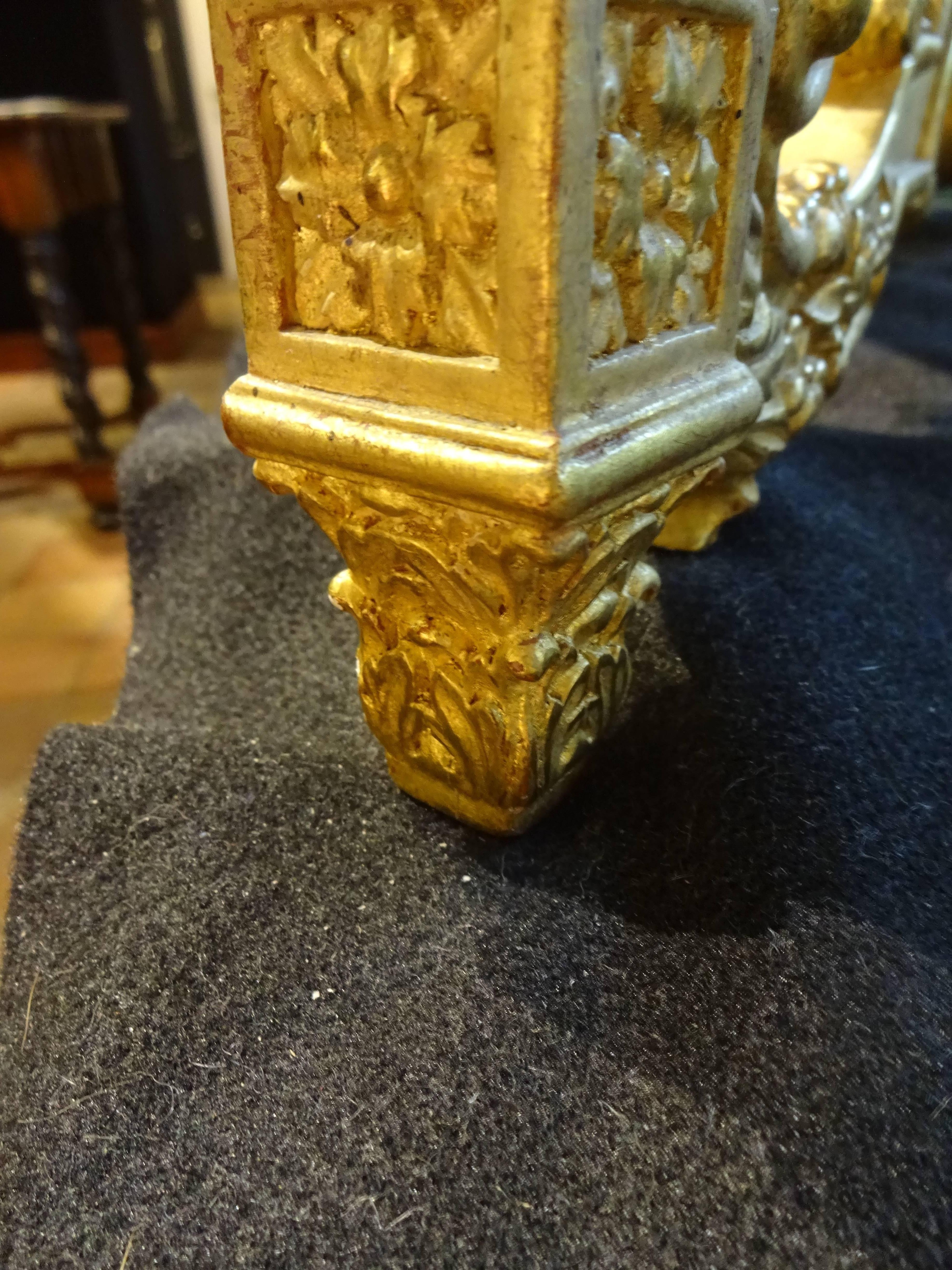 Louis XIV Style Carved Giltwood Bench For Sale 3