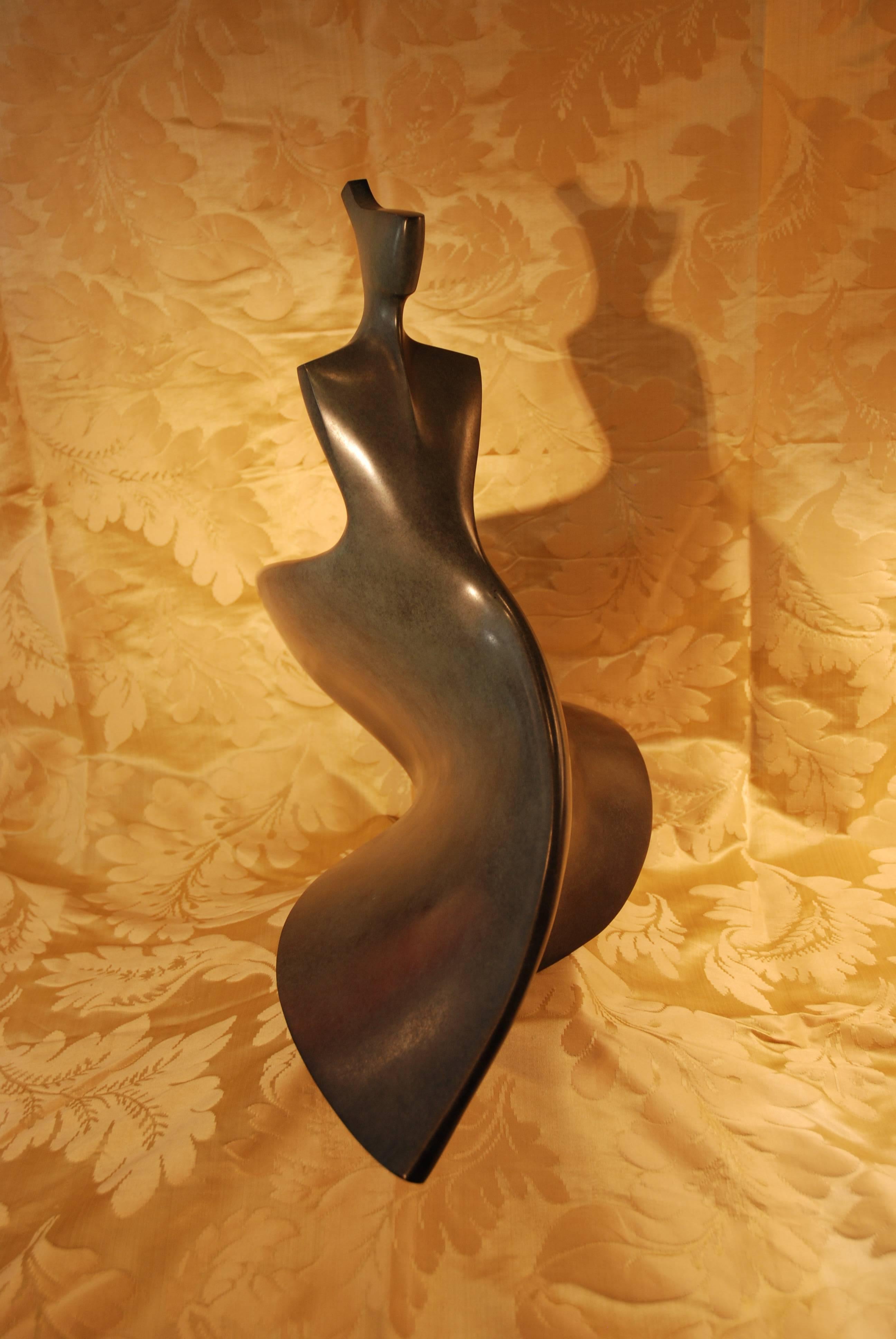 Patinated French Bronze Sculpture of a Dancer by Annette Jalilova For Sale