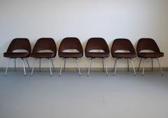 Iconic Eero Saarinen Executive Side Chairs, Set of 6