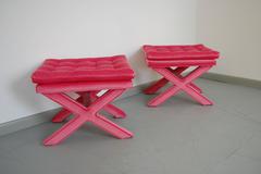 Pair of Billy Baldwin "X" Base Benches