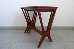 Erling Torvits Teak Nesting Tables by Heltborg Møbler, 1950s