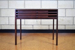 Illum Wikkelso Danish Modern Folding Table Tray Set in Rosewood and Teak