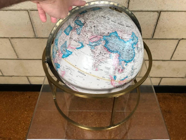 Mid-Century Modern Paul McCobb Style Replogle Desk Globe at 1stDibs