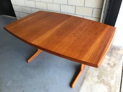Midcentury Danish Modern Segmented Oval Teak Dining Table by Gudme Mobelfabrik