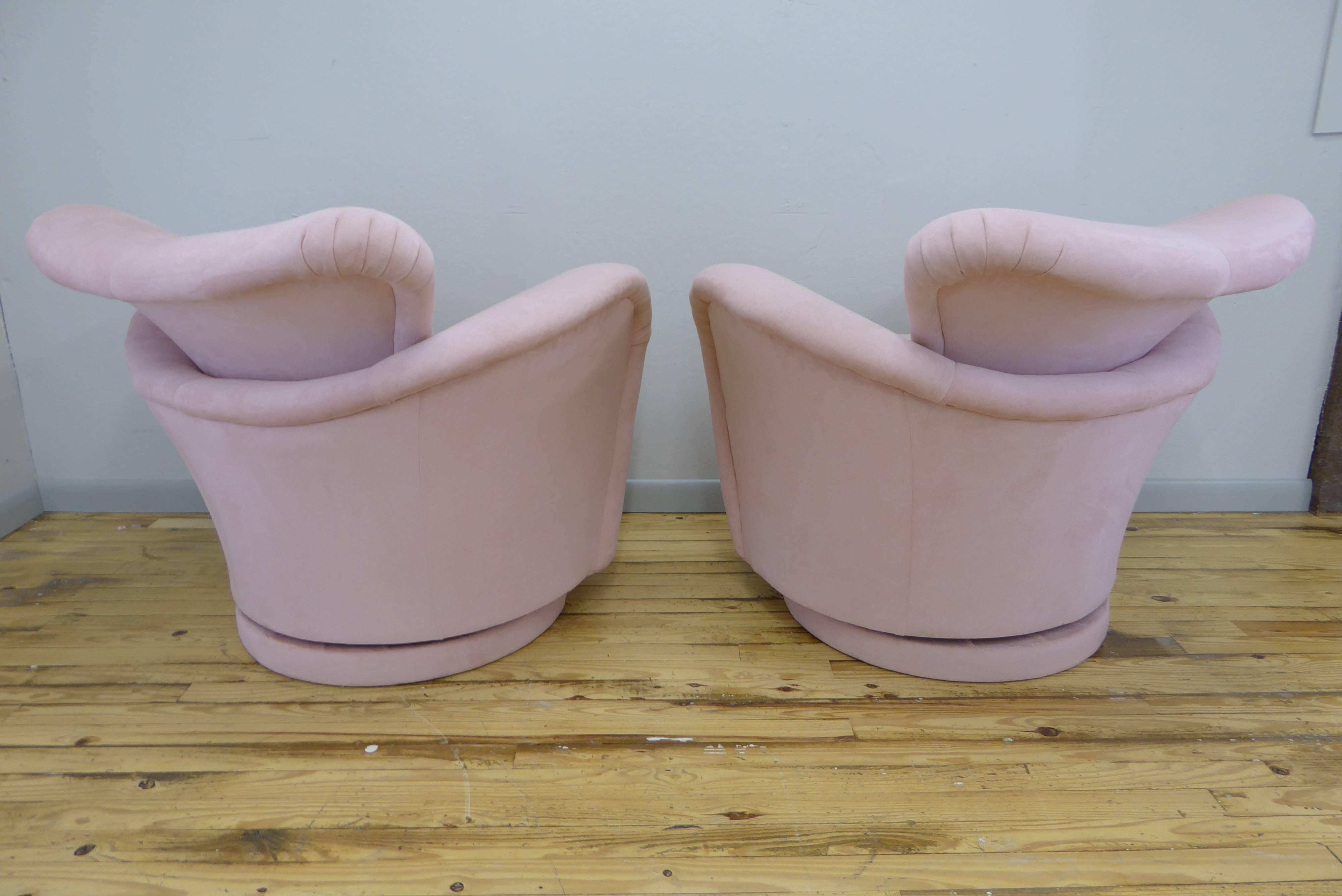 Late 20th Century Vladimir Kagan Style Swivel Chairs, 1980s
