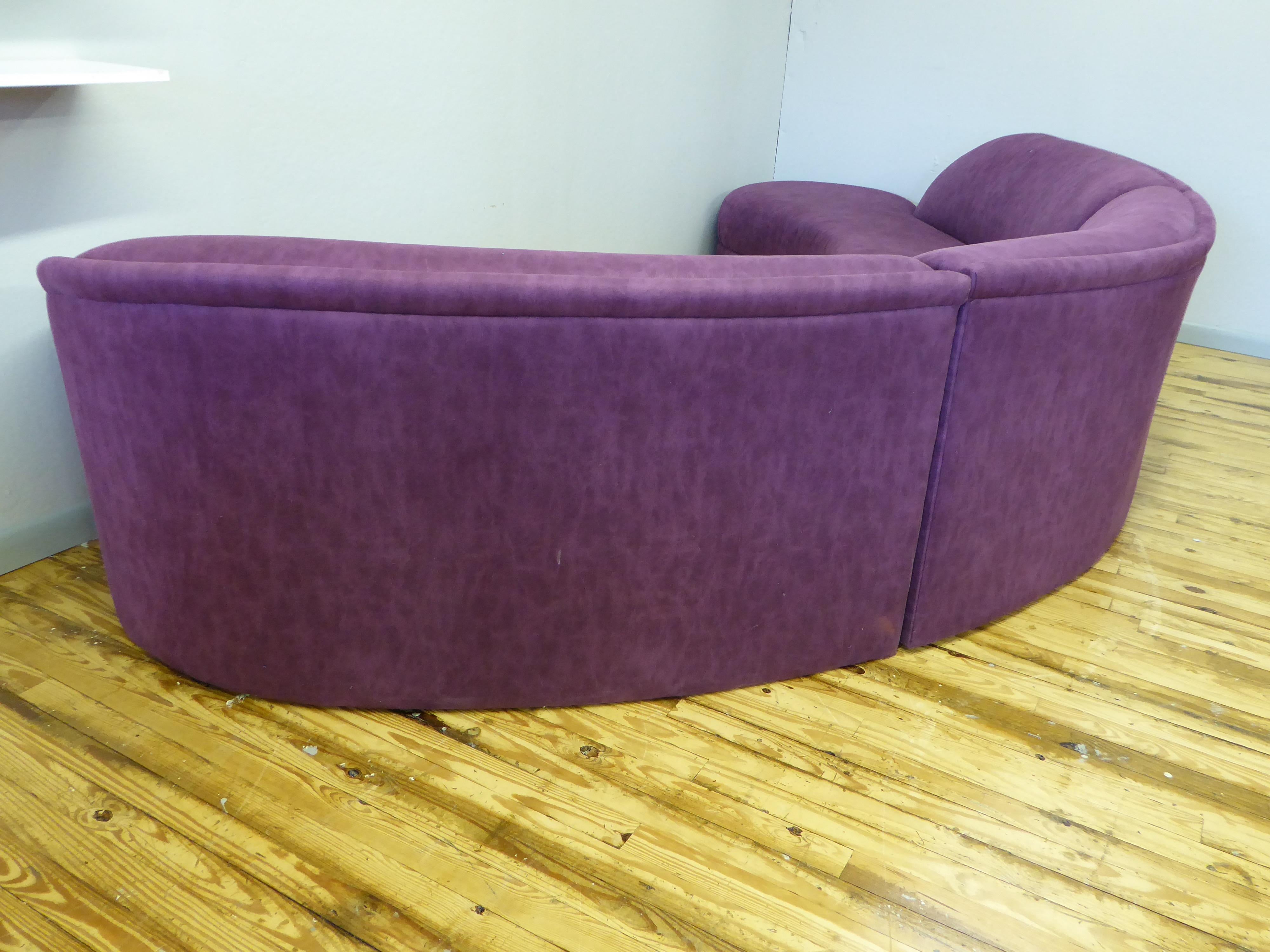 Post-Modern Three Piece Curved Sectional Cloud Sofa