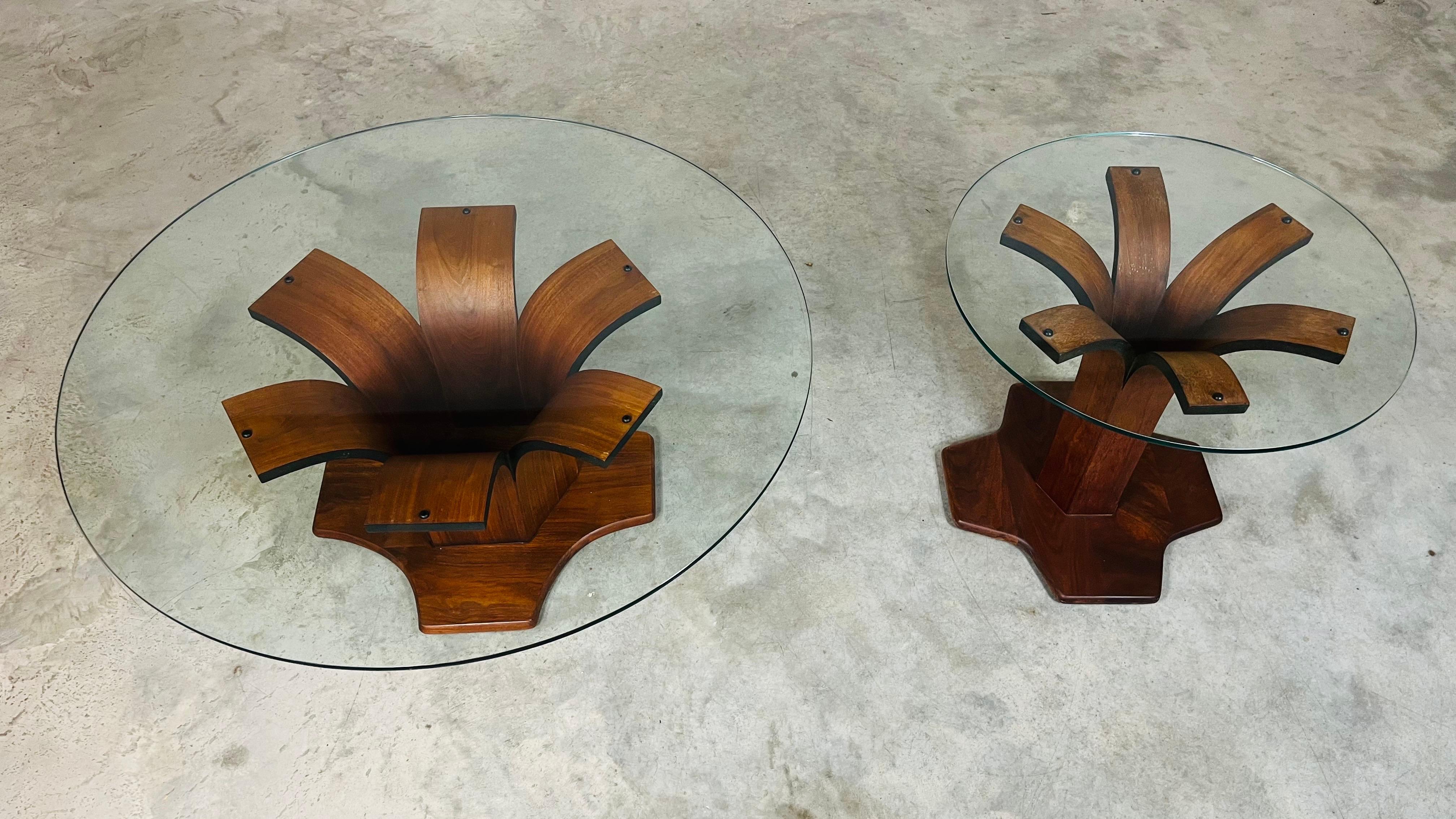 Mid-Century Beistelltisch aus Bugholz und Nussbaumholz von Kohler, 1960er Jahre im Zustand „Hervorragend“ im Angebot in Southampton, NJ