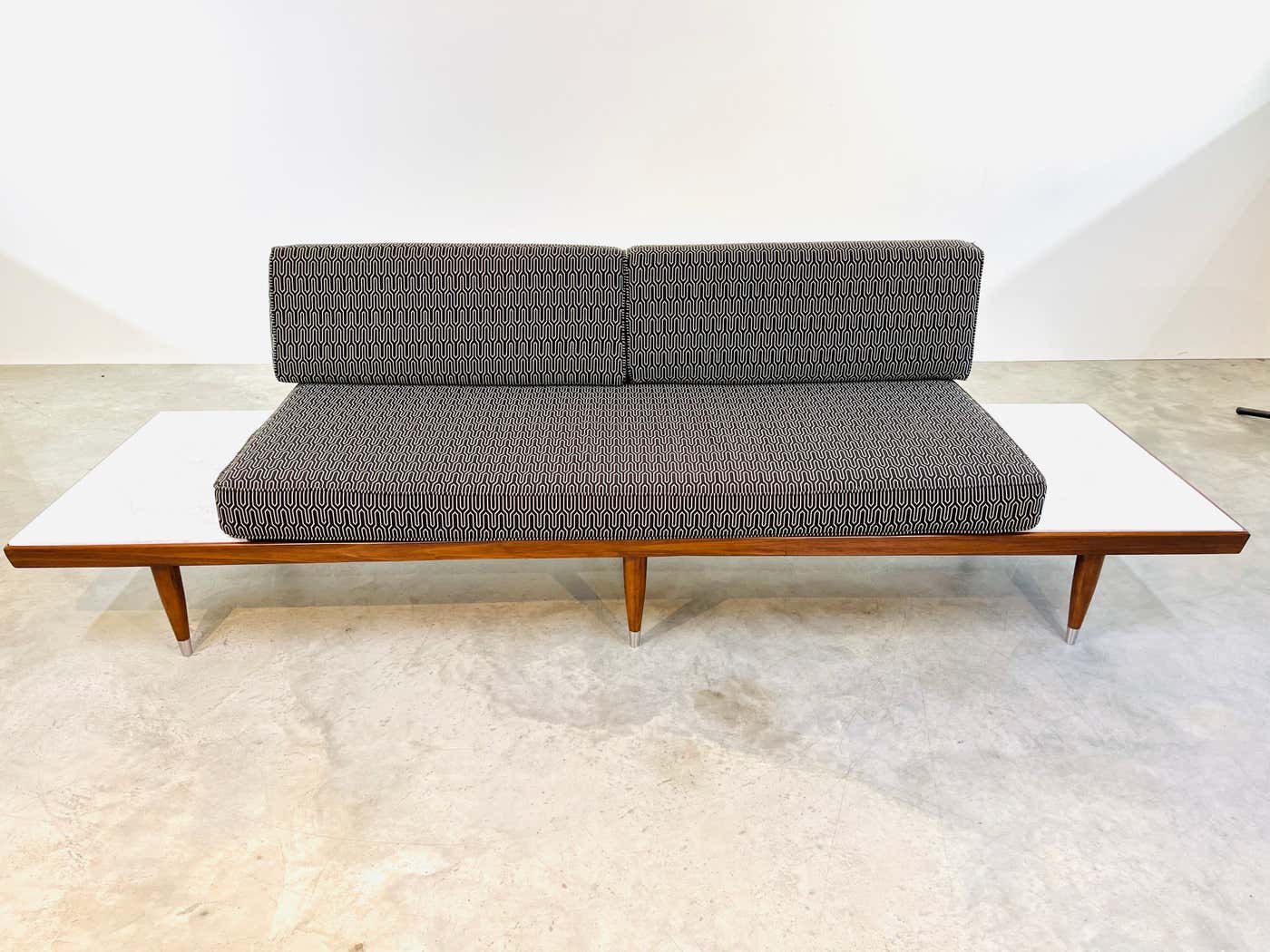 Mid-Century Platform Sofa in the Manner of Adrian Pearsall by Frank and ...