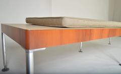 B&B Italia Seating Bench with Teak Veneered Edge