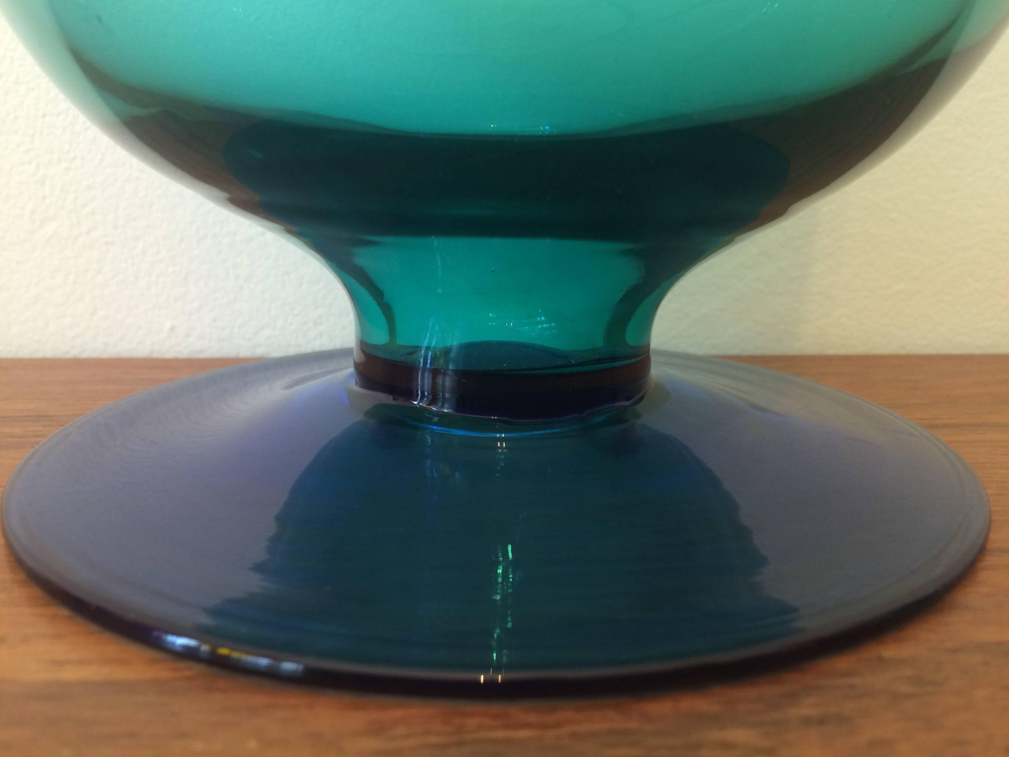 American Midcentury Blenko Vase Glass Planter