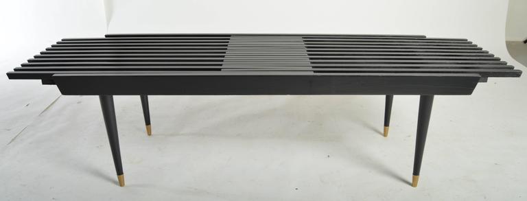 Expandable Danish Mid Century Modern Slat Bench From A Unique