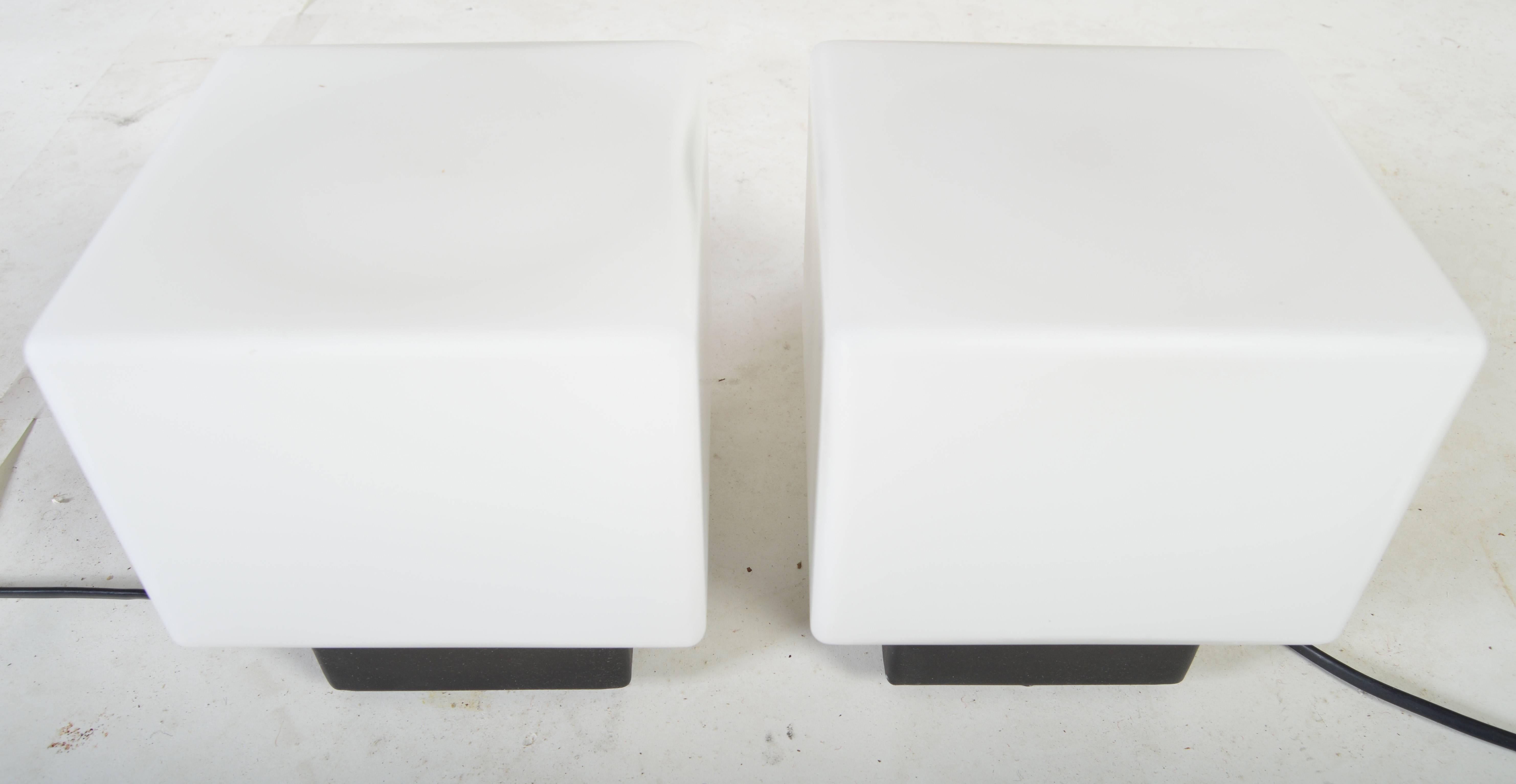 Mid-Century Modern Louis Poulsen Cube Table Lamps, Denmark