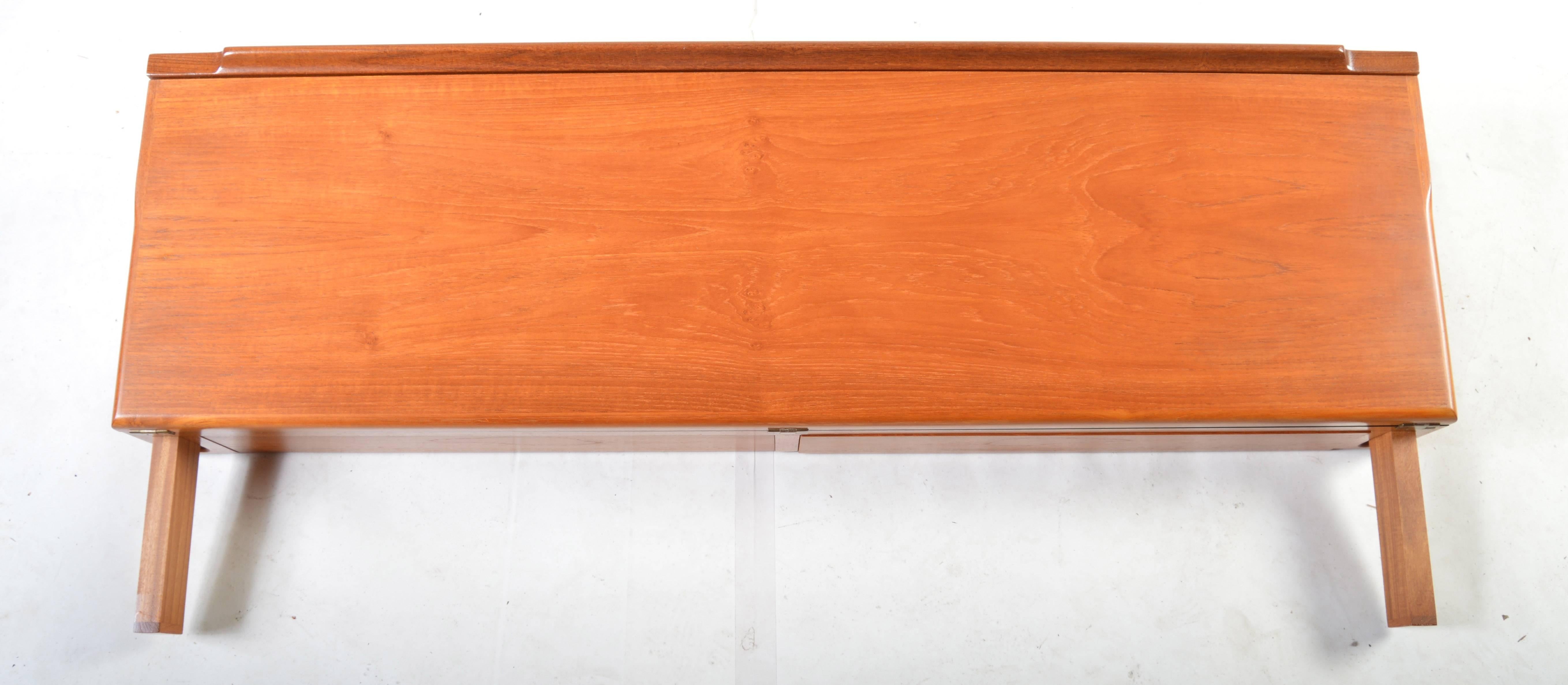Danish Large Flip-Top Wall Hanging Desk by Arne Hovmand Olsen in Teak