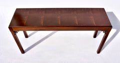 English Chippendale Console Table, Mahogany, Fret Work Design, 1980s