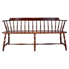 Philadelphia Windsor-Style Low-Back Settee, 20th Century