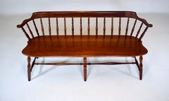 Philadelphia Windsor-Style Low-Back Settee, 20th Century
