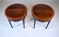Baker Furniture Federal Inlaid Mahogany Tea Table or Occasional Tables