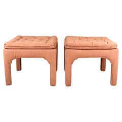 Pair of 1970's Billy Baldwin Style Parsons Ottomans