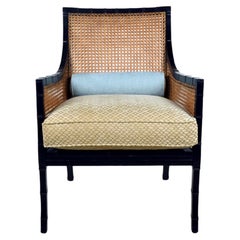 Hickory Chair Double-Caned Faux Bamboo Beaufort Armchair