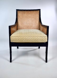 Hickory Chair Double-Caned Faux Bamboo Beaufort Armchair