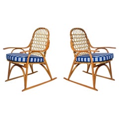 Vintage Snowshoe Arm Chairs by SnoCraft, Norway Maine